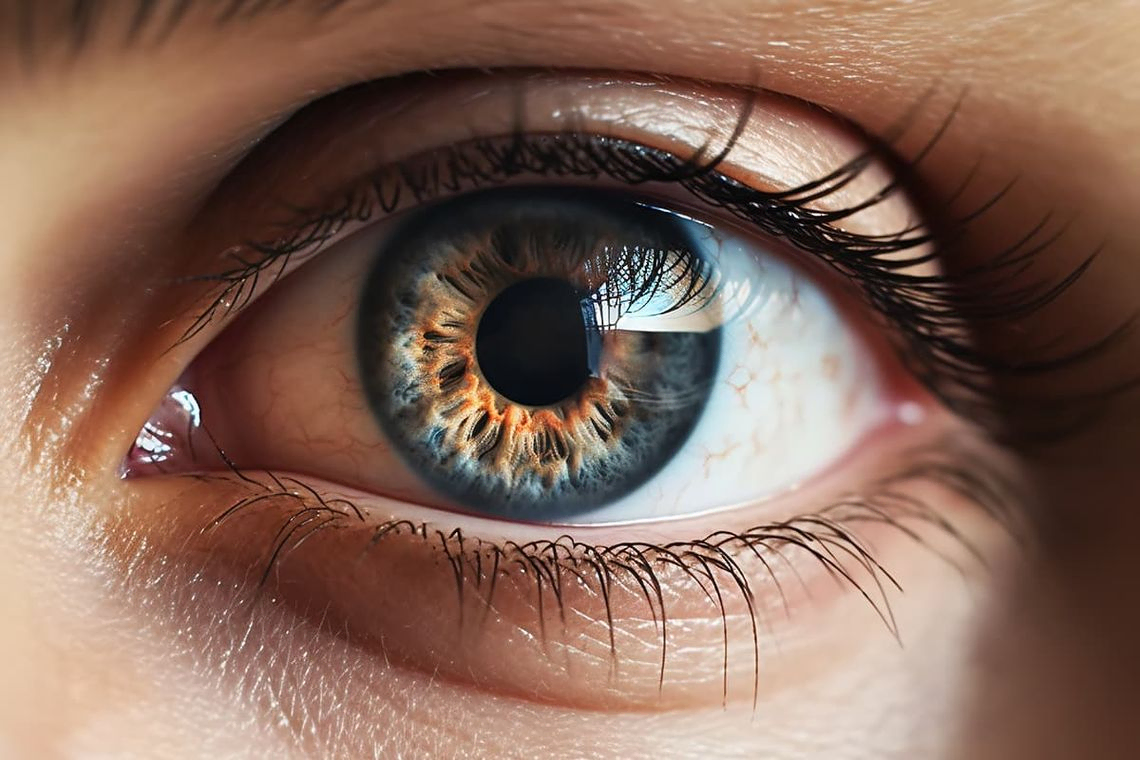 Darstellung eines Auges mit detailreicher Iris